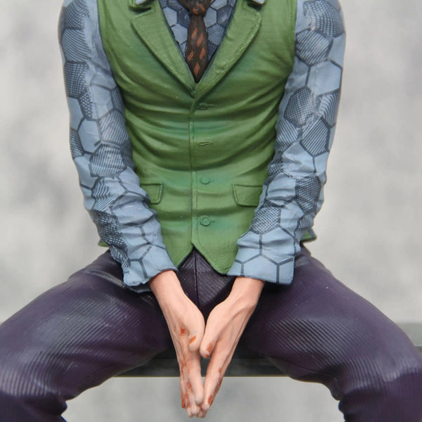 Planet Gates Anime Detective Comics Joker Sitting Mafex Action Figure Suicide Squad Joker Supervillain Model Doll Gift Car Decoration Toy