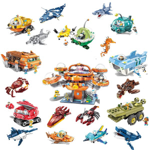 Planet Gates Anime octonauts Octopod GUP Building Blocks Action Figures Ocean creatures Toy Bricks Friend Interaction Kids Toys