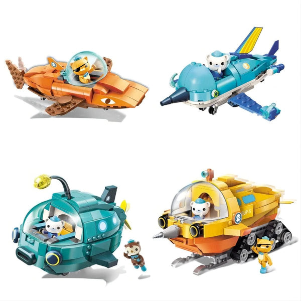 Planet Gates Anime octonauts Octopod GUP Building Blocks Action Figures Ocean creatures Toy Bricks Friend Interaction Kids Toys