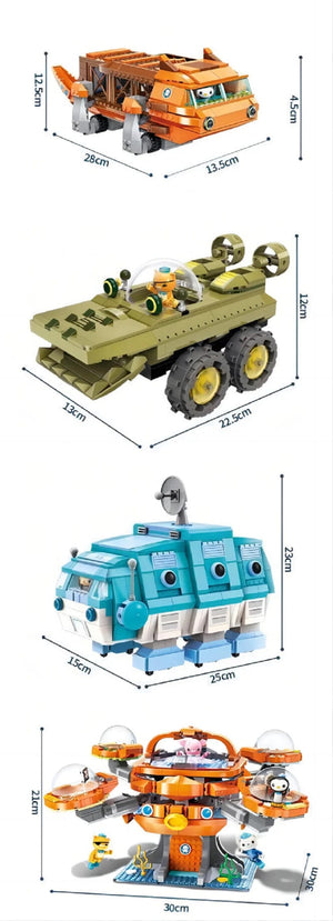 Planet Gates Anime octonauts Octopod GUP Building Blocks Action Figures Ocean creatures Toy Bricks Friend Interaction Kids Toys