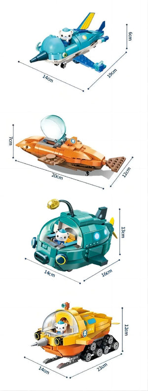 Planet Gates Anime octonauts Octopod GUP Building Blocks Action Figures Ocean creatures Toy Bricks Friend Interaction Kids Toys