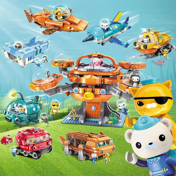 Planet Gates Anime octonauts Octopod GUP Building Blocks Action Figures Ocean creatures Toy Bricks Friend Interaction Kids Toys