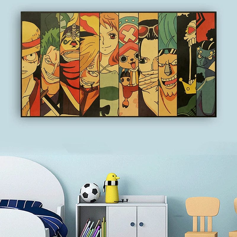 Planet Gates Anime One Piece Poster Decorative Paintings Poster Art Vintage Kraft Paper Picture Wall Stickers Child Living Room Decoration
