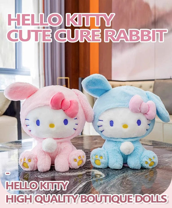 Planet Gates Anime Sanrio Hello Kitty KT Cat Rabbit Stuffed Toys Cute Plush Toys Kawaii Cartoon Dolls Birthday Gift For Kids Baby Girlfriend