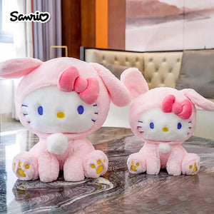Planet Gates Anime Sanrio Hello Kitty KT Cat Rabbit Stuffed Toys Cute Plush Toys Kawaii Cartoon Dolls Birthday Gift For Kids Baby Girlfriend