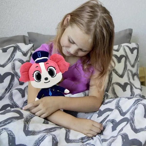 Planet Gates Anime Sheriff Labrador Dog Plush Toy Security Sergeant Labrador Wolf Dog Cartoon Doll Boys Girls Soft Stuffed Toys Children Gift