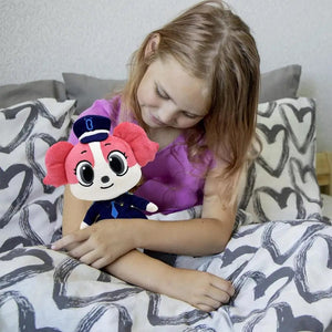 Planet Gates Anime Sheriff Labrador Dog Plush Toy Security Sergeant Labrador Wolf Dog Cartoon Doll Boys Girls Soft Stuffed Toys Children Gift