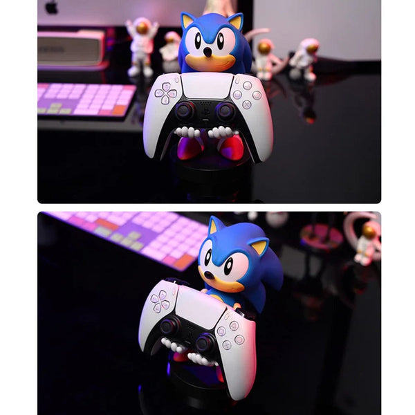 Planet Gates Anime Sonic Figure Hedgehog Phone Holder Switch PS4 PS5 Xbox Game Controller Holder Action Figure Model Toys Children Fans Gift