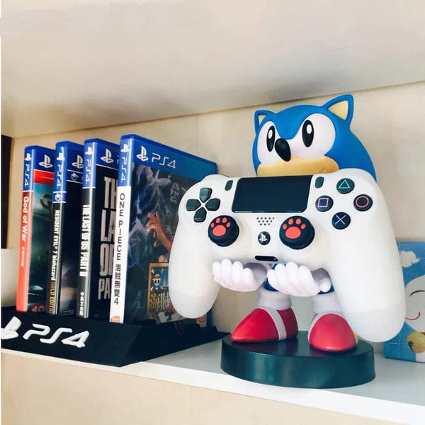 Planet Gates Anime Sonic Figure Hedgehog Phone Holder Switch PS4 PS5 Xbox Game Controller Holder Action Figure Model Toys Children Fans Gift
