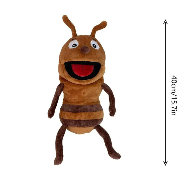 Planet Gates Ant / about 30cm Hand Puppets Kids Toys Plush Insects Animal Caterpillar Ladybug Hand Puppets Doll Family Storytelling Role-playing Finger Toys