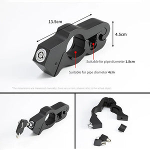 Planet Gates Anti-theft Handlebar Throttle Lock, Aluminum Alloy Electric Car Motorcycle Bicycle Bottle ATV Car Portable Handlebar Brake Lock