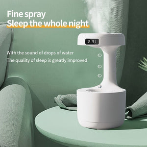 Planet Gates Antigravity White 1PC Anti-gravity Humidifier, Large-capacity Water Droplet Humidifier, Creative Air Humidifier, Water Droplet Reverse Flow Humidifier, Intelligent LED Digital Display Screen, USB Plug-in, Home Decor Room Decor Back To School