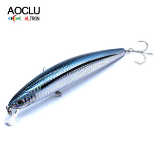 Planet Gates AOCLU-Floating Jerkbait Wobbler Hard Bait Minnow Saltwater Tuna Fishing Lure UV Coating, Glow, 160mm, 30g Diving Depth, 0.5-1.5m