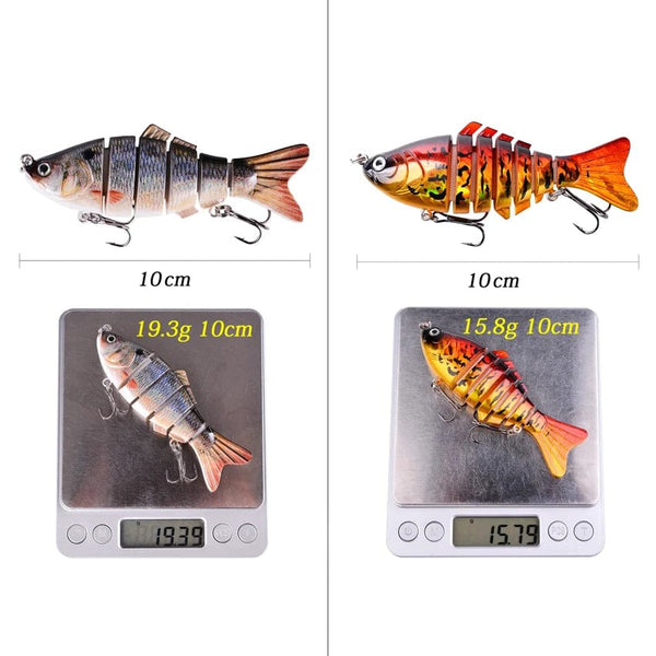 Planet Gates Aorace Fishing wobbler Lifelike  6/7 Segment Swimbait Crankbait Hard Bait Slow 10cm 17g 15g Isca Artificial Lures Fishing Tackle