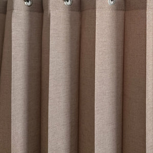 Planet Gates Apricot 1pc Solid Color Shower Curtain With Hooks, Toilet Partition Curtain, Punch-free Waterproof Imitation Linen Bathroom Curtain, Bathroom Accessories