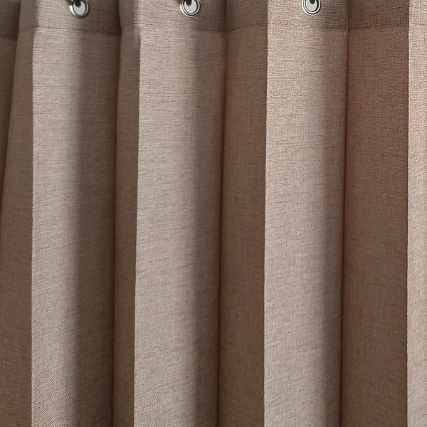 Planet Gates Apricot 1pc Solid Color Shower Curtain With Hooks, Toilet Partition Curtain, Punch-free Waterproof Imitation Linen Bathroom Curtain, Bathroom Accessories