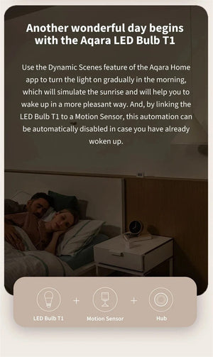 Planet Gates Aqara Smart LED Bulb T1 E27 Zigbee 3.0 2700K-6500K 220-240V Bluetooth Remote Lamp Light For Xiaomi Mihome APP Homek