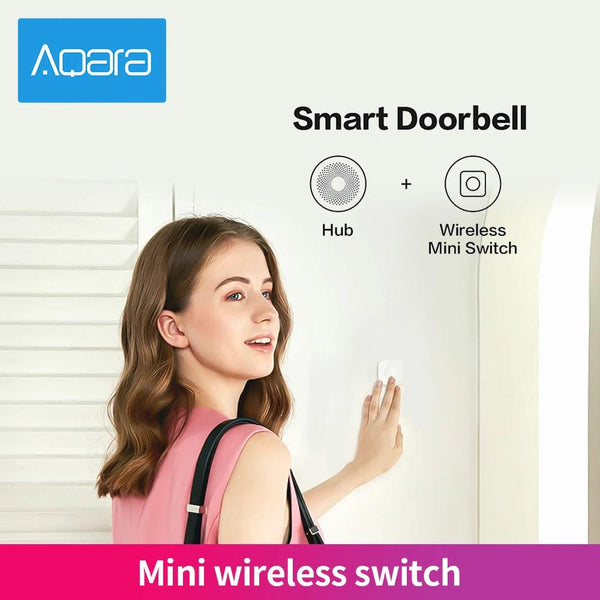 Planet Gates Aqara Wireless Mini Switch ZigBee APP Remote Control 3 Ways Smart Home Emergency Button Door Bell Work With Gateway And Homekit