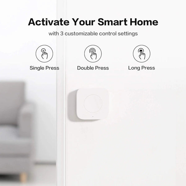 Planet Gates Aqara Wireless Mini Switch ZigBee APP Remote Control 3 Ways Smart Home Emergency Button Door Bell Work With Gateway And Homekit