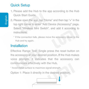 Planet Gates Aqara Wireless Mini Switch ZigBee APP Remote Control 3 Ways Smart Home Emergency Button Door Bell Work With Gateway And Homekit