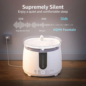 Planet Gates AQHH Cat Water Fountain with Wireless Pump Pet Water Fountain for Cats Inside Automatic Smart Fountain App Control Easy Cleaning