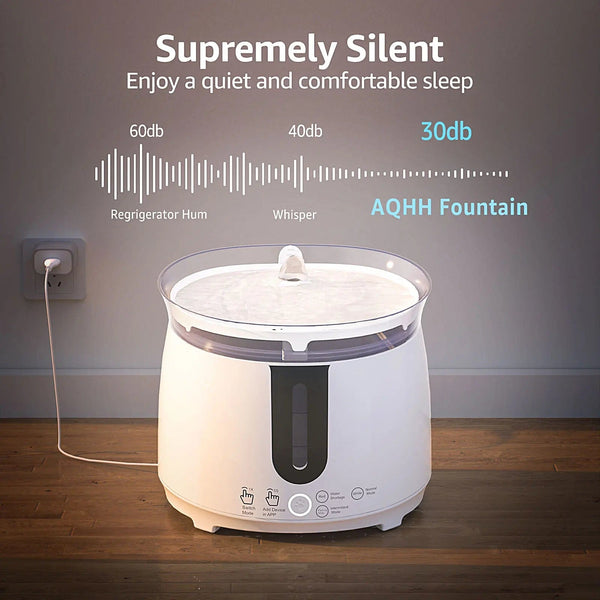 Planet Gates AQHH Cat Water Fountain with Wireless Pump Pet Water Fountain for Cats Inside Automatic Smart Fountain App Control Easy Cleaning