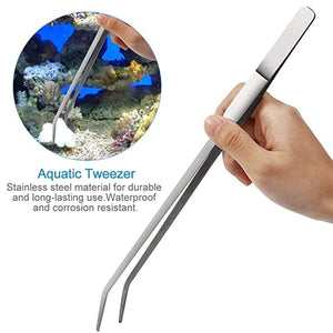 Planet Gates Aquarium Accessories Hard Stainless Steel Aquarium Tool Scissor Tweezers Plants Wave Scissors Fish Tank Shovels Cleaner Supplies
