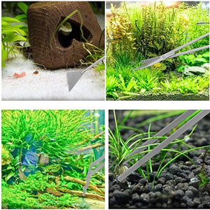 Planet Gates Aquarium Accessories Hard Stainless Steel Aquarium Tool Scissor Tweezers Plants Wave Scissors Fish Tank Shovels Cleaner Supplies