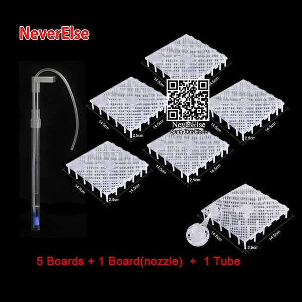 Planet Gates Aquarium Bottom filter, UGF undergravel filter for shrimp Tank Fish, aquarium grid Net Board Air Lift Tube, aquarium filter tube