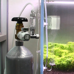 Planet Gates Aquarium CO2 regulator, aquarium aluminum alloy simple single pressure gauge regulator, aquatic plant CO2 equipment accessories