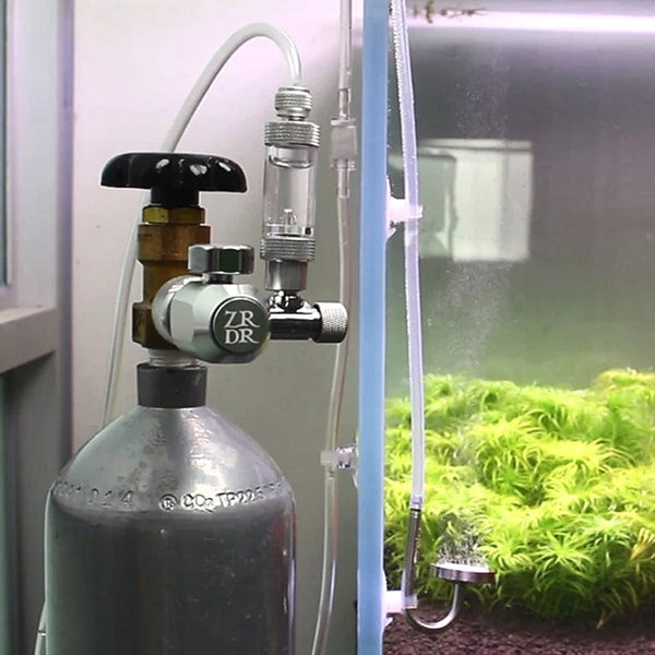 Planet Gates Aquarium CO2 regulator, aquarium aluminum alloy simple single pressure gauge regulator, aquatic plant CO2 equipment accessories