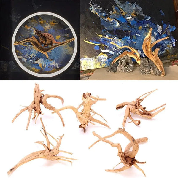 Planet Gates Aquarium Driftwood Natural Fish Tank Plant Decor Tree Aquarium Fish Bowl Stump Aquarium Home Fishtank Landscaping Decor Pet Tool