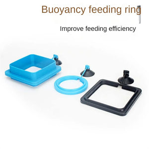 Planet Gates Aquarium Feeding Ring Fish Tank Station Floating Food Tray Feeder Square Circle Accessory Portable Fish Food Feeder Suction Cup