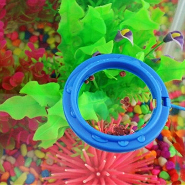 Planet Gates Aquarium Feeding Ring Fish Tank Station Floating Food Tray Feeder Square Circle Accessory Portable Fish Food Feeder Suction Cup