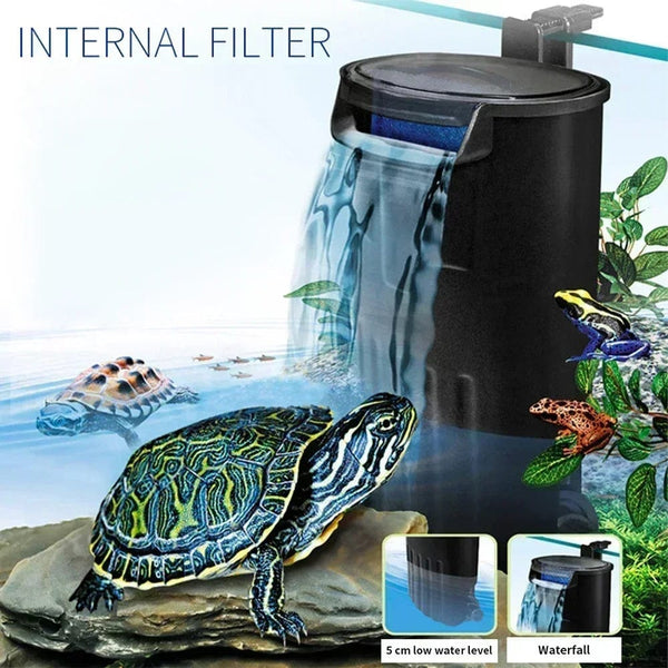 Planet Gates Aquarium Filter 5W Low Water Reptile Filter Plastic Clean Water Pump Turtle Tank Powerful Filtration Water Pump