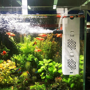Planet Gates Aquarium Filter Pump Fish Tank Submersible Silent Air Oxygen Aerator Internal Water Pump Aquarium Air Pump Wave Maker 220v