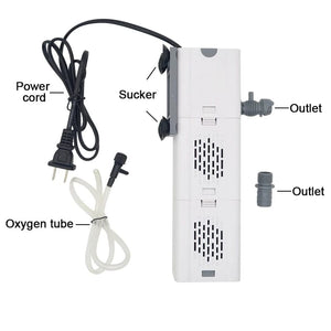 Planet Gates Aquarium Filter Pump Fish Tank Submersible Silent Air Oxygen Aerator Internal Water Pump Aquarium Air Pump Wave Maker 220v