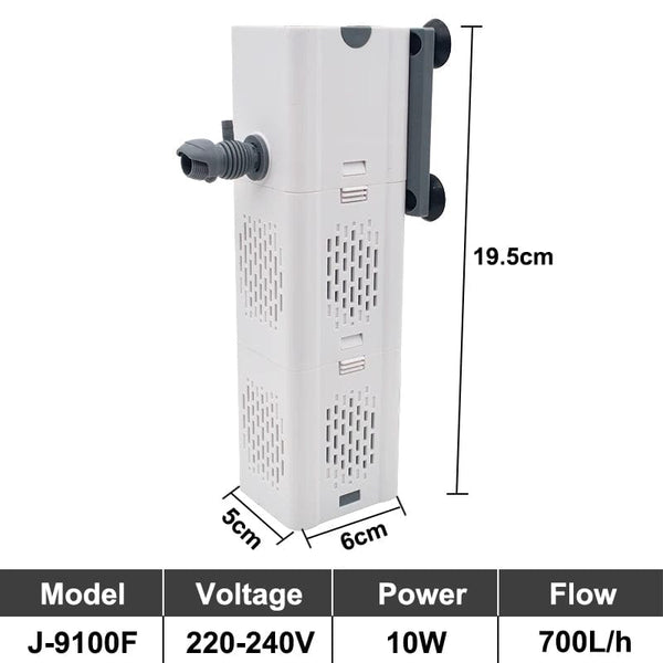 Planet Gates Aquarium Filter Pump Fish Tank Submersible Silent Air Oxygen Aerator Internal Water Pump Aquarium Air Pump Wave Maker 220v