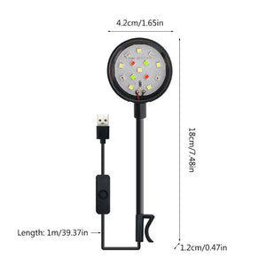 Planet Gates Aquarium Fish  Led Light Clip on Small Grow Light Rotatable Landscape Lamps