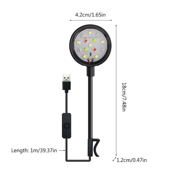 Planet Gates Aquarium Fish  Led Light Clip on Small Grow Light Rotatable Landscape Lamps