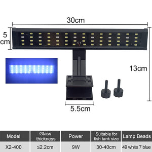 Planet Gates Aquarium LED Fish Tank Light Super Slim Plants Grow Clip Lights Lamp Aquatic Aquarium Lamps Lighting 220V 5W/7W/9W/12W/16W