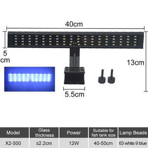 Planet Gates Aquarium LED Fish Tank Light Super Slim Plants Grow Clip Lights Lamp Aquatic Aquarium Lamps Lighting 220V 5W/7W/9W/12W/16W