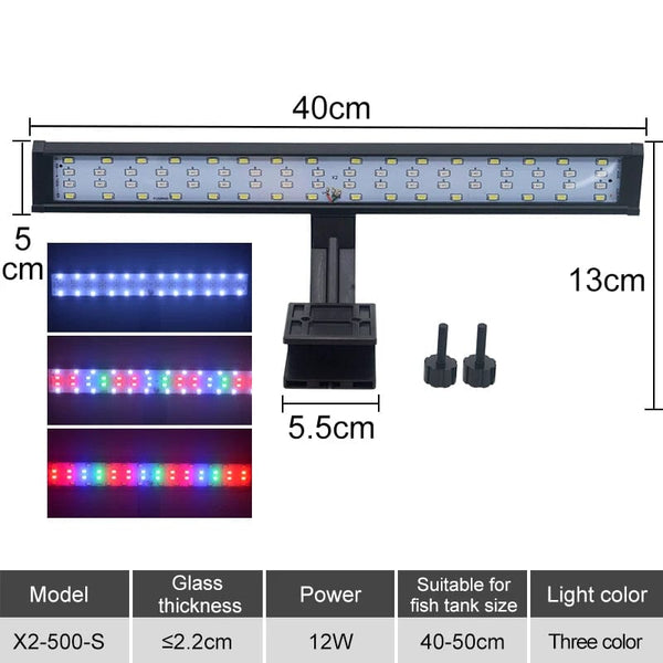 Planet Gates Aquarium LED Fish Tank Light Super Slim Plants Grow Clip Lights Lamp Aquatic Aquarium Lamps Lighting 220V 5W/7W/9W/12W/16W