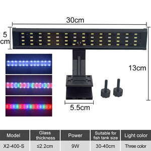 Planet Gates Aquarium LED Fish Tank Light Super Slim Plants Grow Clip Lights Lamp Aquatic Aquarium Lamps Lighting 220V 5W/7W/9W/12W