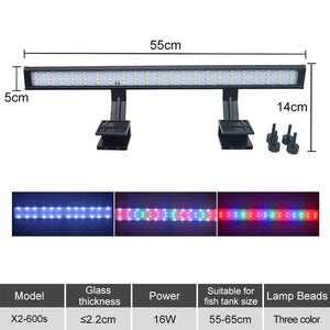 Planet Gates Aquarium LED Fish Tank Light Super Slim Plants Grow Clip Lights Lamp Aquatic Aquarium Lamps Lighting 220V 5W/7W/9W/12W