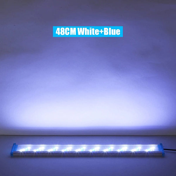 Planet Gates Aquarium LED Light EU/US Plug Fish Tank Aquatic Plant Grow Lighting 28/48cm White Blue Clip Lamp