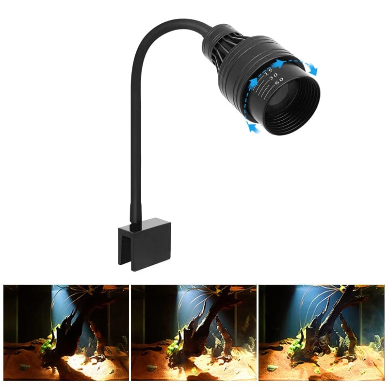 Planet Gates Aquarium Led Light Fish Tank Decoration Adjustable Focus Spotlight Plants Grow Lamp Turtle Reptiles Accessories 5w 7w 9w 12w 15w