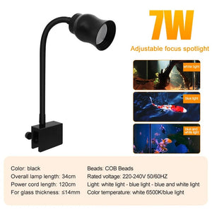 Planet Gates Aquarium Led Light Fish Tank Decoration Adjustable Focus Spotlight Plants Grow Lamp Turtle Reptiles Accessories 5w 7w 9w 12w 15w
