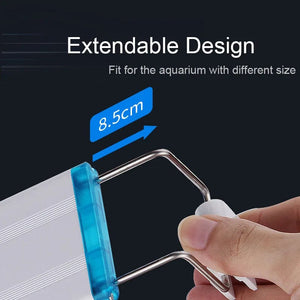 Planet Gates Aquarium LED Light Super Slim Fish Tank Aquatic Plant Grow Lighting Waterproof Bright Clip Lamp Blue LED 18-58cm for Fish Tank
