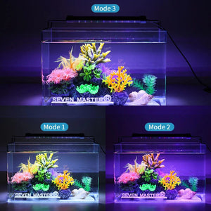 Planet Gates Aquarium LED Light Super Slim Fish Tank Aquatic Plant Grow Lighting Waterproof Bright Clip Lamp RGB LED 31-120cm for Fish Tank